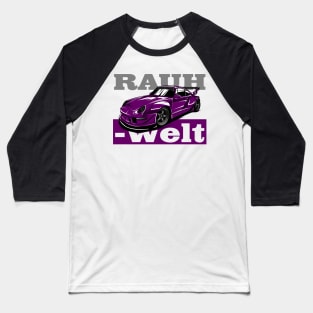 Rauh Welt Begriff Purple Baseball T-Shirt